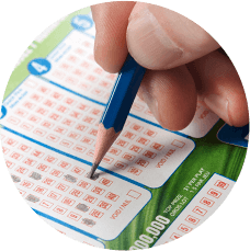 person filling in lottery numbers