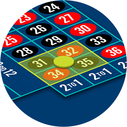 The cornerbet at intersection of 4 numbers.