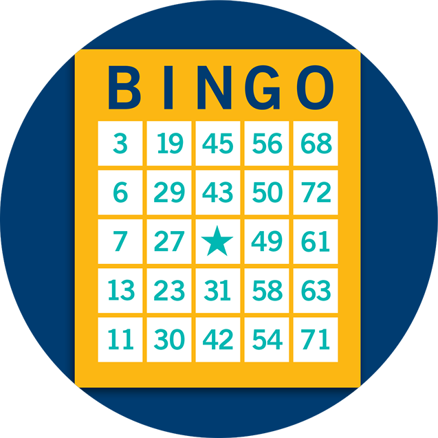A Bingo card.
