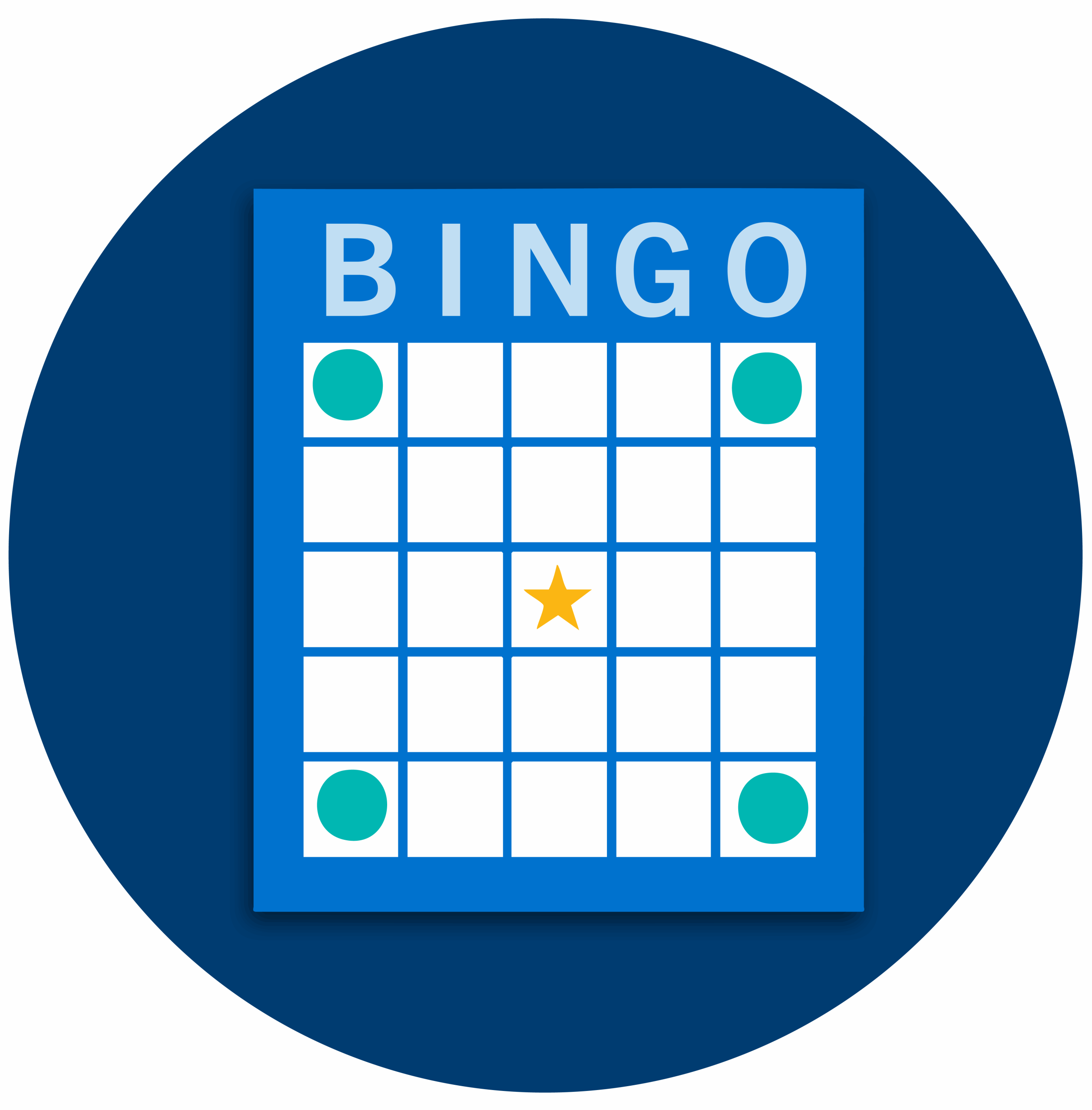 Carte de bingo montrant une combinaison en quatre .