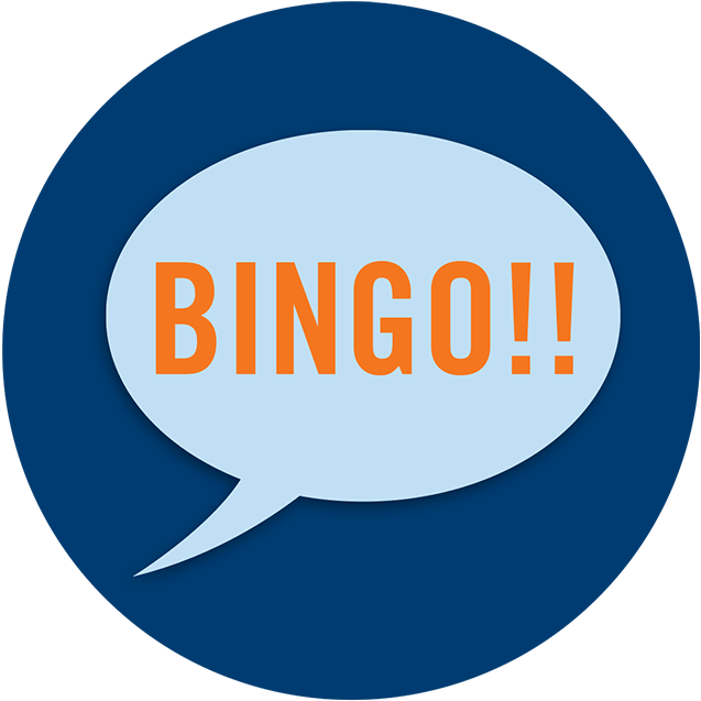 一個對話泡顯示著Bingo