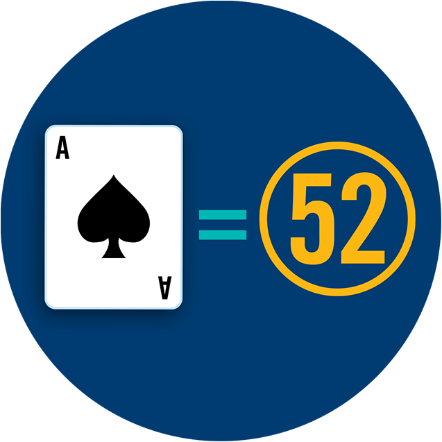 ace card equals 52