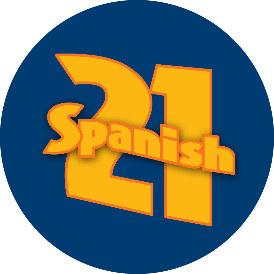 Spanish écrit par-dessus 21.