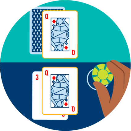 Chips placed on the Match the Deal bettering area.