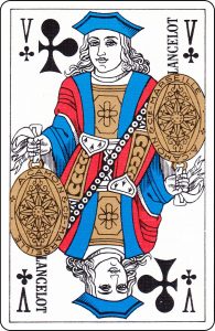 A French Jack of Clubs with “Lancelot” on it.