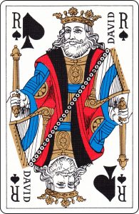 A French King of Spades with “David” on it.