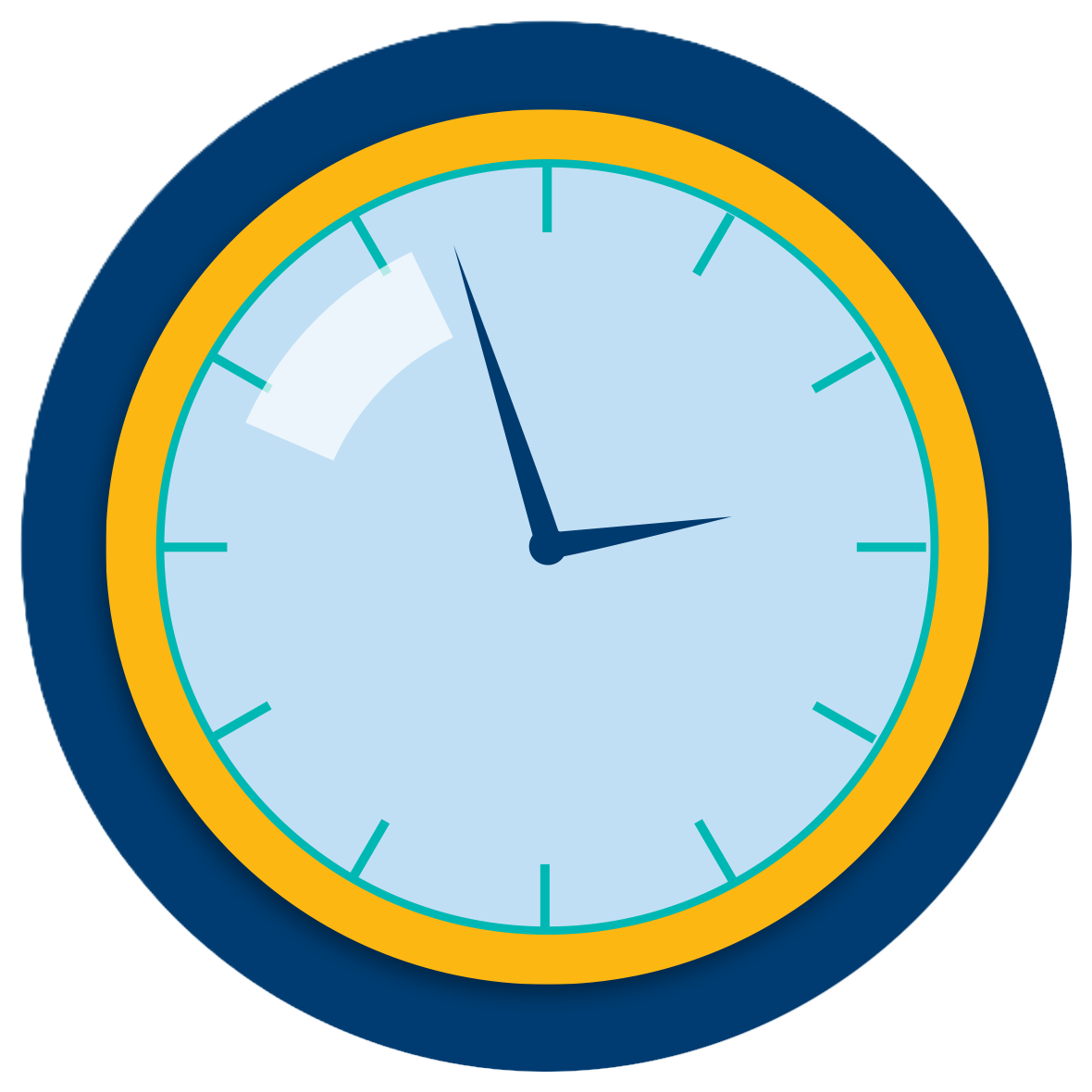 A timer on a phone