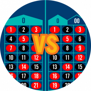 Two roulette tables with versus written between both