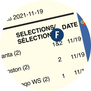 In the selections area near the middle of the POOLS ticket shows both Teams 1 & 2 selected, representing a Box Play.