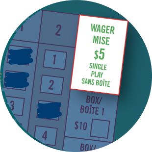 A POOLS selection slip focuses on the Single Play area noting that each Single Play is $5.