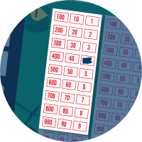 A selection slip is shown focusing on the event numbers. Event number 4 is selected on the selection slip. 